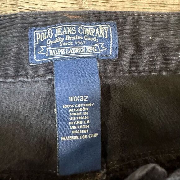 Polo Jeans Women’s Size 10 Inseam 32 Corduroy Pants Navy Blue Flare Leg Stretch - Picture 2 of 7